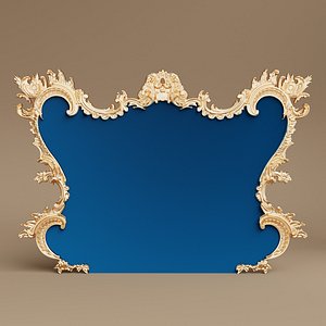 baroque arc frame wall 3D model