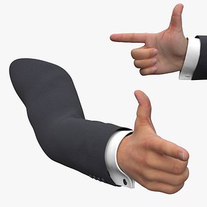 Male Arm Finger Gun Animated Rigged for Maya