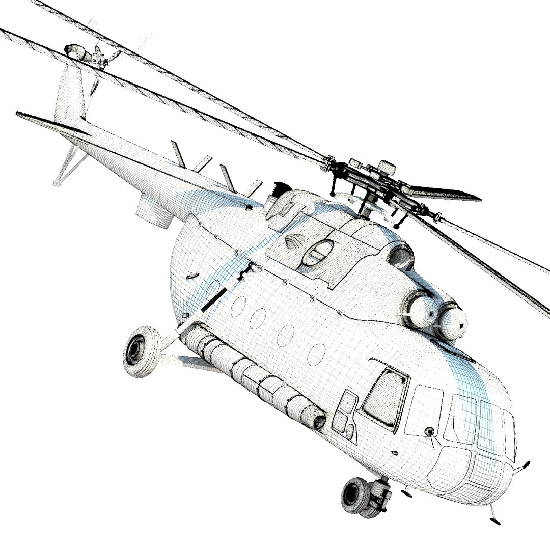 mi-8 helicopter 3d model