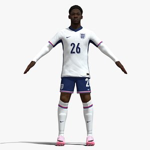 3D T-Pose Rigged Kobbie Mainoo England Euro 2024