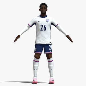 T-Pose Rigged Kobbie Mainoo England Euro 2024