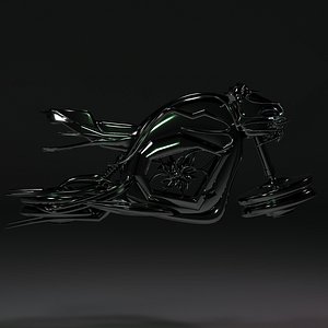 concept moto futuriste 3D model
