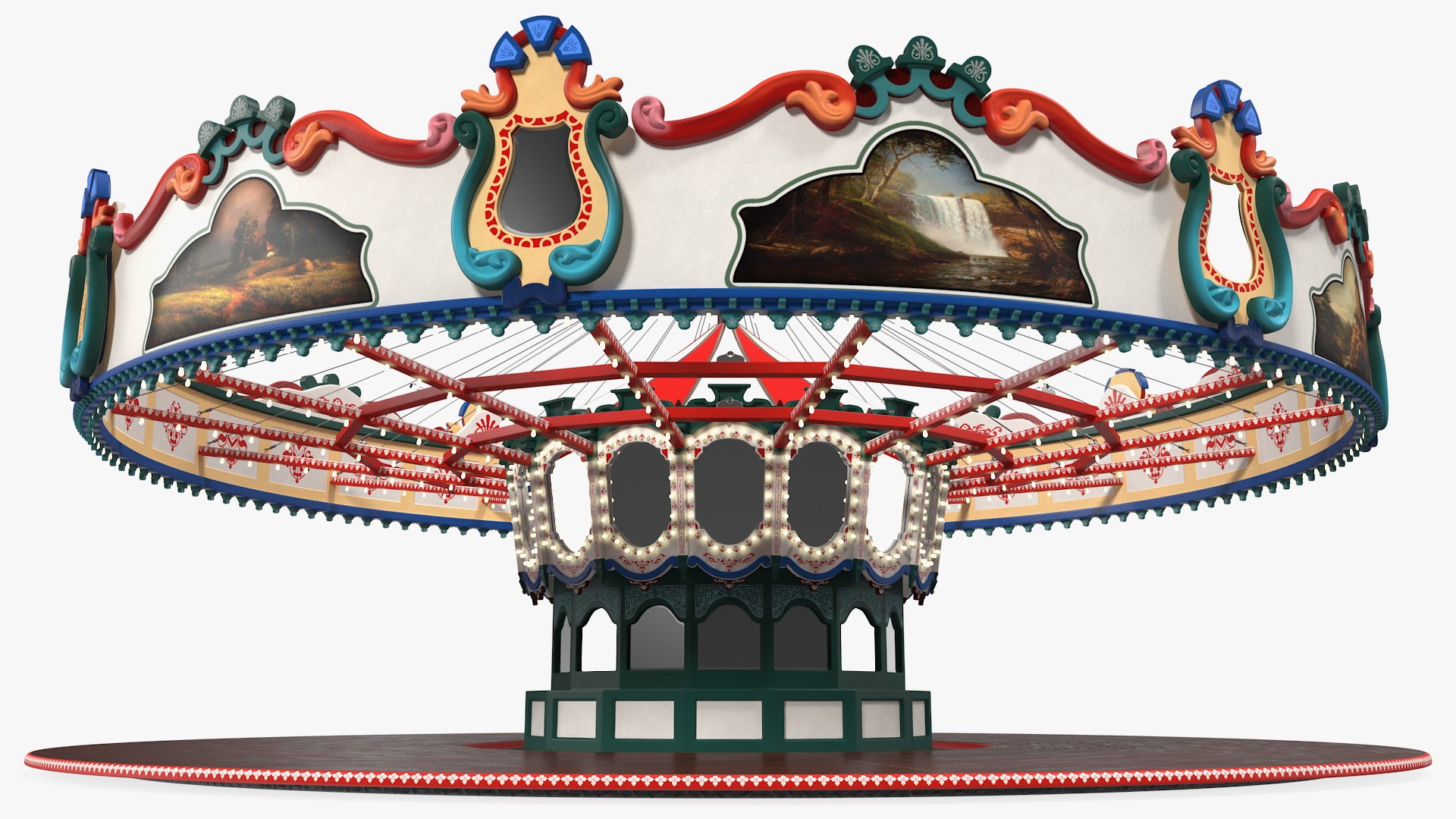 Empty Carousel 3D model preview