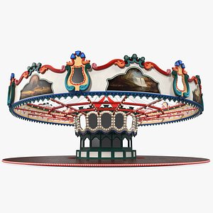 carousel fair attraction ride 3D