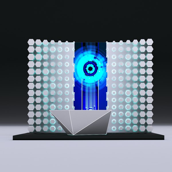futuristic backdrop hexagonal pattern 3D model