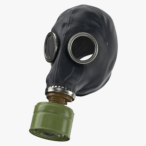 Gas Mask Being Worn