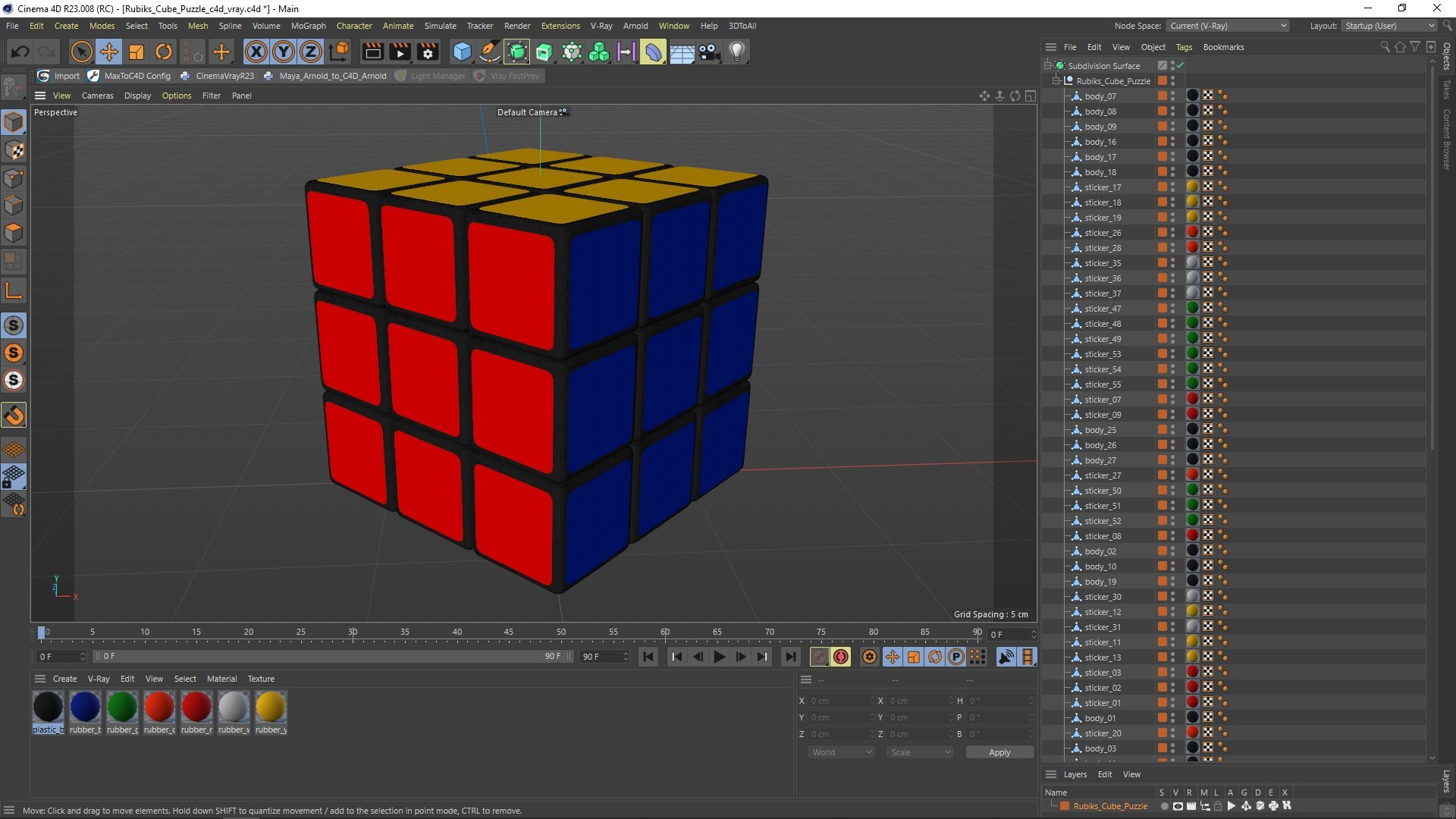 Rubiks Cube Puzzle Model - TurboSquid 2309942