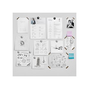 3D Moodboard Stickers Set