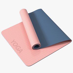 3D Yoga Mat Folded Pink