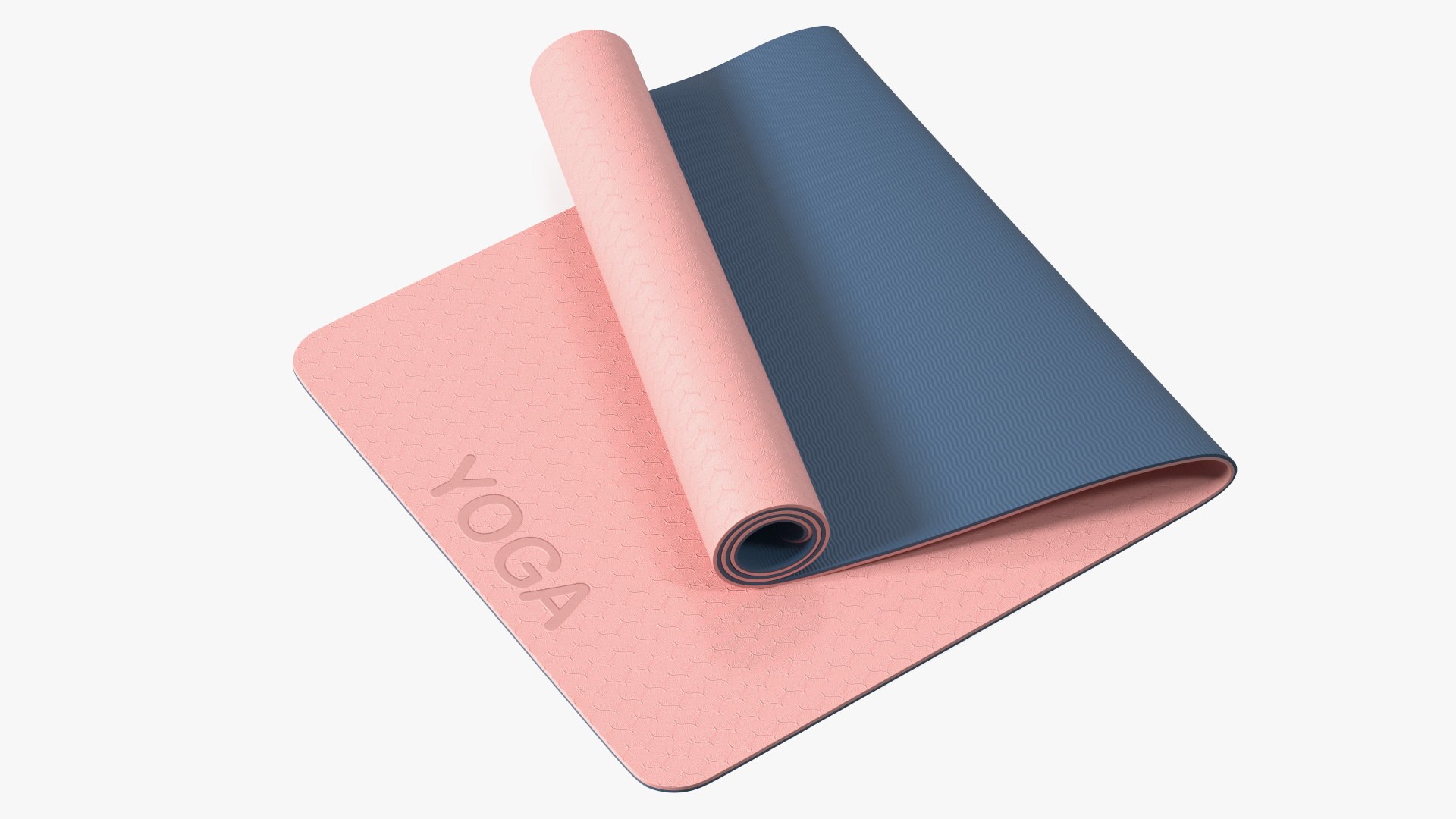 Yoga Mat Folded Pink 3D model preview