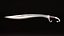 Fantasy Curved Saber and Wavy Dagger Weapon Pack