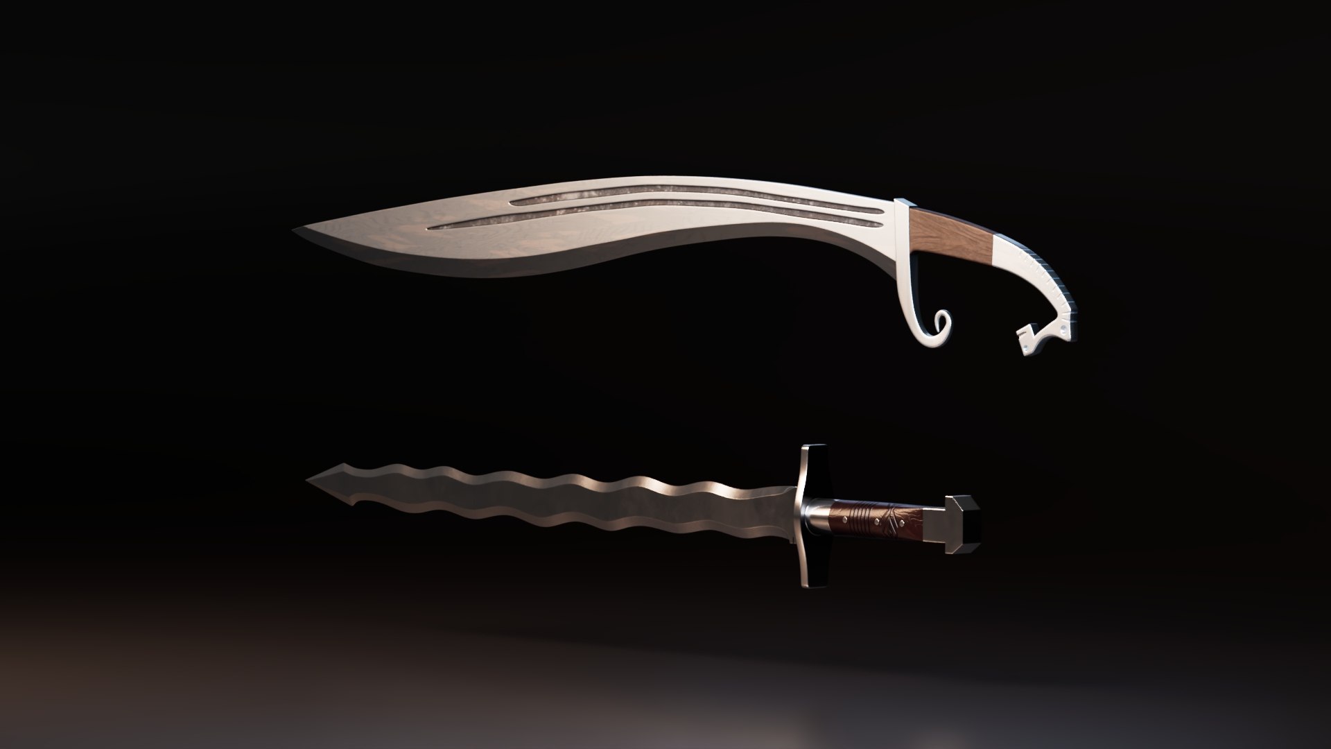 3D Fantasy Curved Saber and Wavy Dagger Weapon Pack https://p.turbosquid.com/ts-thumb/k8/3POogt/h4/preview2/jpg/1782231893/1920x1080/fit_q87/6b6c6700c4d6ea4f0046cec3622ab079b3daf174/preview2.jpg