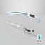 Fantasy Curved Saber and Wavy Dagger Weapon Pack