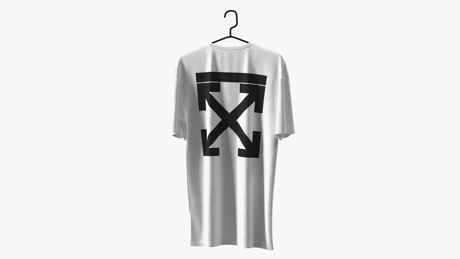 Brand Shirt Off White on Hanger 3D model preview