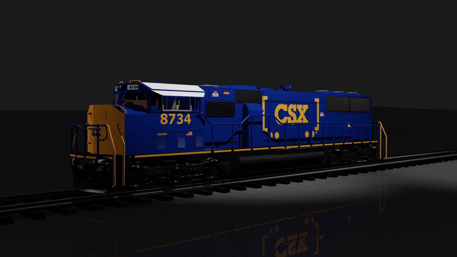Csx Sd60m Locomotive Model - TurboSquid 1271979
