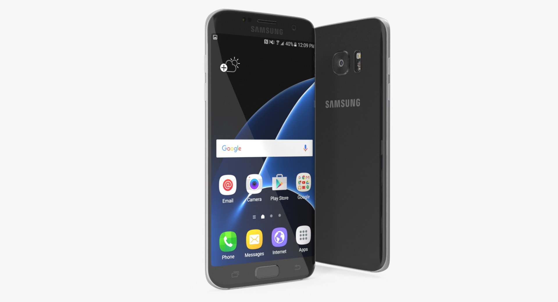 Samsung Galaxy S7 Edge Black 3D Model 3D model preview