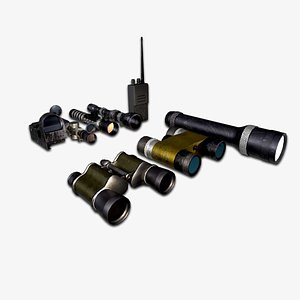 3D FPS Shooter Equipment - Military Gear - Soldier Equipment 3D Model
