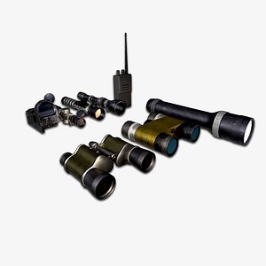FPS Shooter Equipment - Military Gear - Soldier Equipment 3D Model