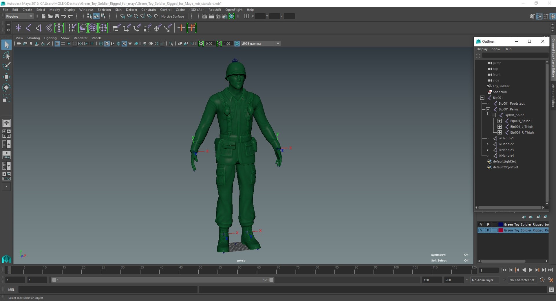 3D Green Toy Soldier Rigged for Maya https://p.turbosquid.com/ts-thumb/k8/HCdzOi/CV/greentoysoldierriggedformayac4dmodel020/jpg/1711433375/1920x1080/fit_q87/2166de035d5e88ab0ea298a711e716628f9d3e34/greentoysoldierriggedformayac4dmodel020.jpg
