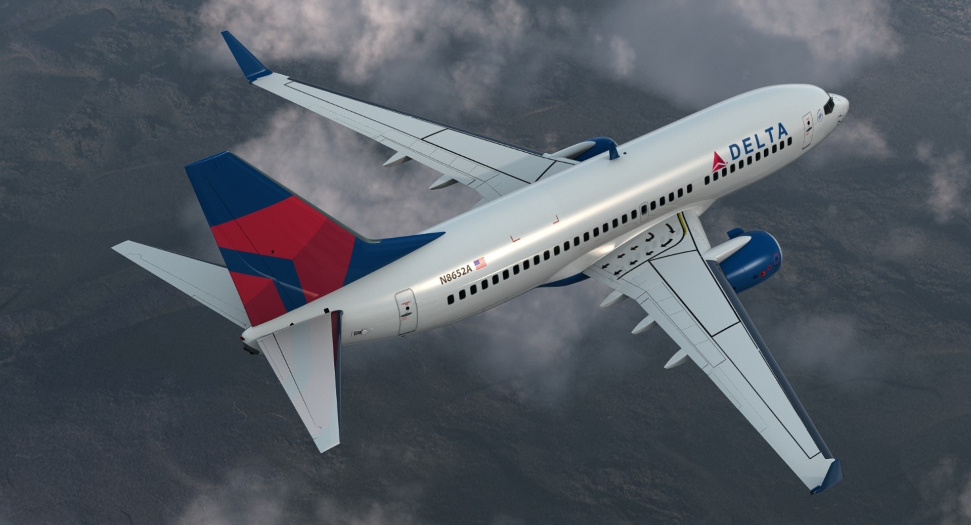 Boeing 737-700 delta air lines model - TurboSquid 1156472