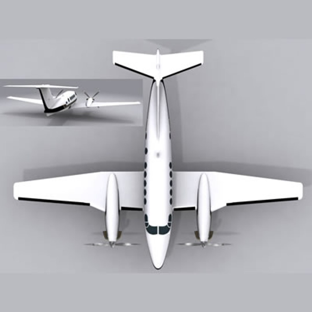 Beechcraft King Air B200 3d Model