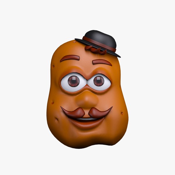 3d cartoon character potato model