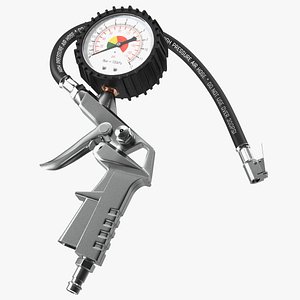 Tire Inflator Dial Pressure Gauge Air Compressor 3D model