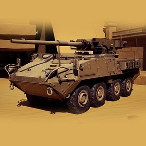 M1128 Stryker middle poly 3D