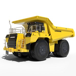 Yellow Mining Haul Truck PBR model