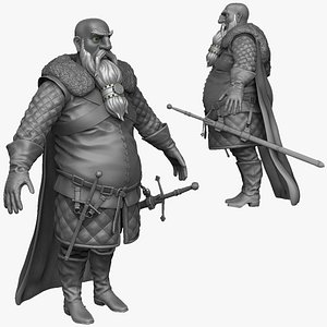 obj sculpt heavy medieval man