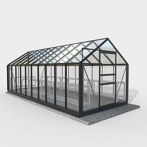 3D Large Glasshouse Potting Shed PBR