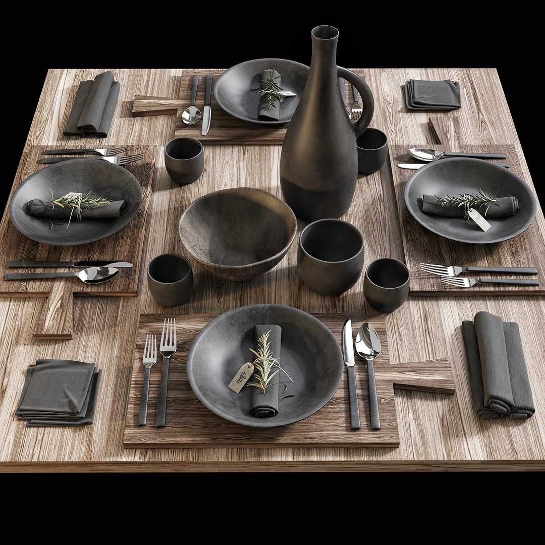 3D model table setting 15 - TurboSquid 1482680