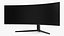 Samsung Odyssey G9 Ultrawide Gaming Monitor OFF Rigged for Cinema 4D