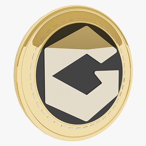 GoNetwork Cryptocurrency Gold Coin 3D