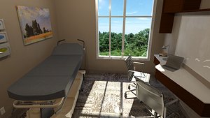 hospital consultation room 3d 3ds