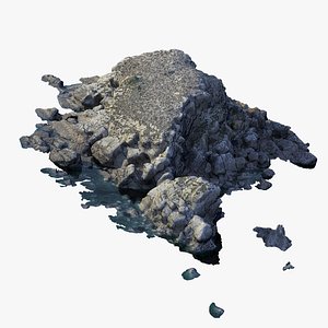 Cliff in the sea 3D model