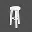 wooden stool 3d model