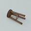wooden stool 3d model