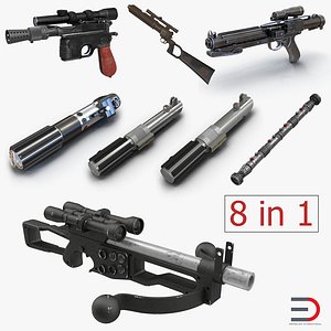 Star Wars Weapons 3D Models Collection 2