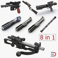 Star Wars Weapons 3D Models Collection 2