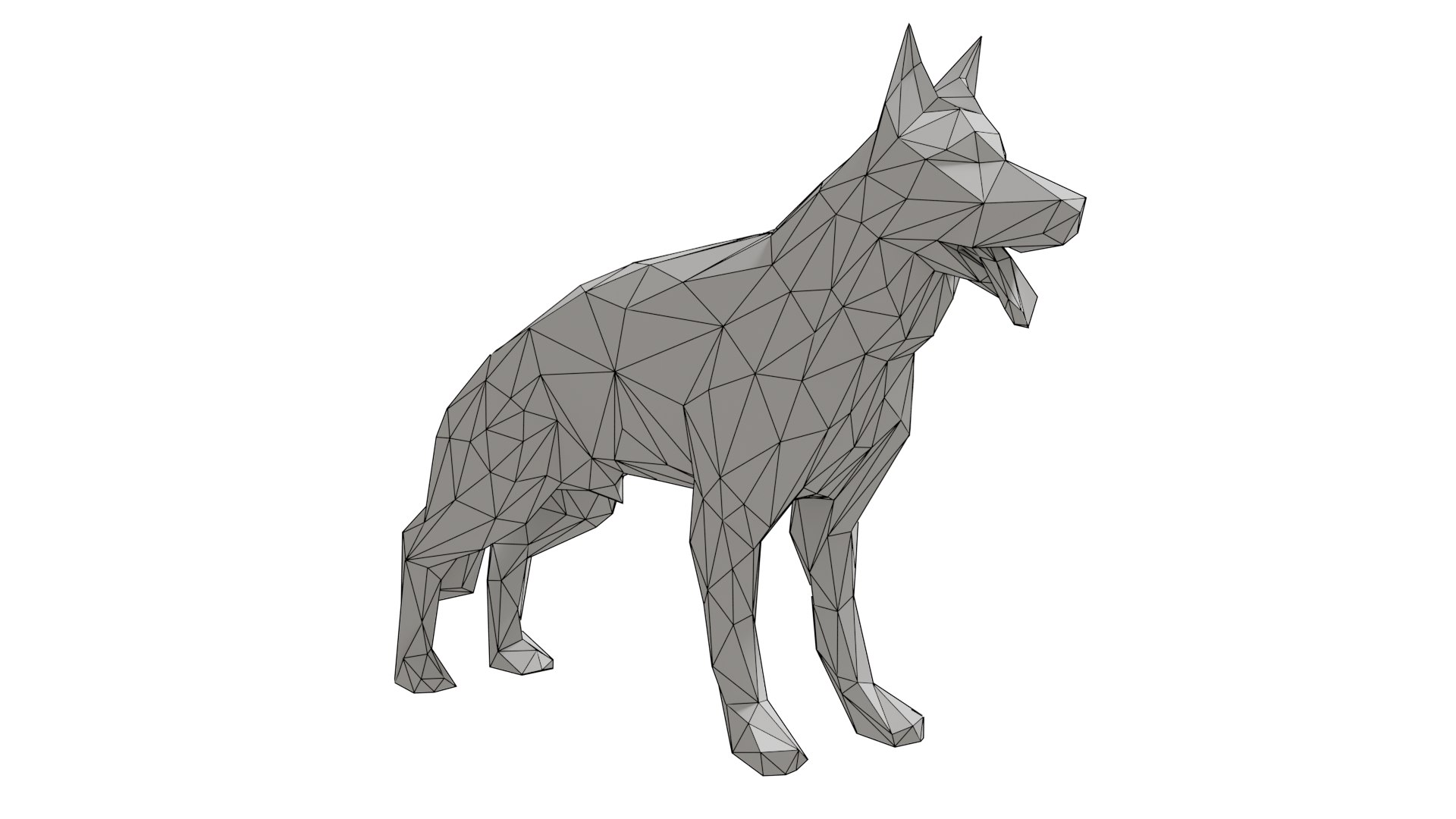 Low Poly German Shepherd Dog Model - TurboSquid 2314282