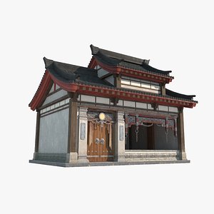 Asian ancient architecture tile workshop 3D model