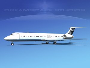 md-87 md-80s jet 3d max