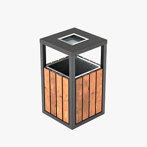 Street Trash Bin 01 3D model