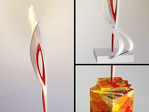3D olympic flame model