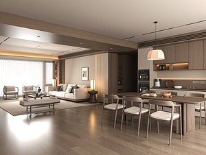 3D Modern living room model