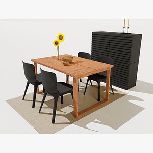 3D Living Room Set model