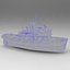 Steamship Karina Boat Lowpoly model