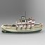 Steamship Karina Boat Lowpoly model