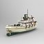 Steamship Karina Boat Lowpoly model